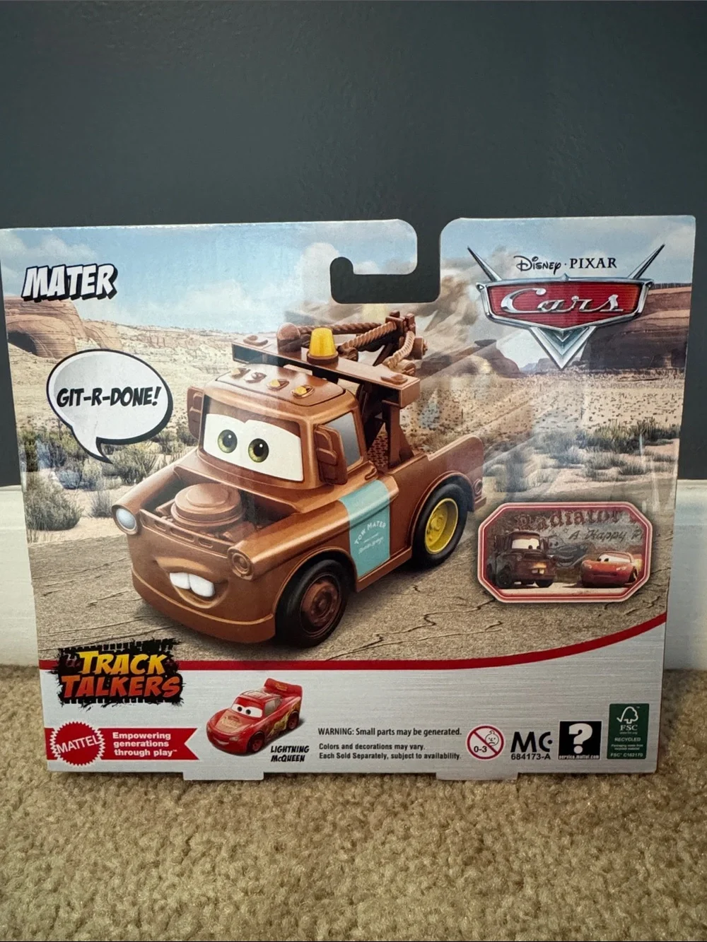 Lot of 2 2021 Disney Pixar Cars Track Talkers Lightning McQueen & Tow Mater